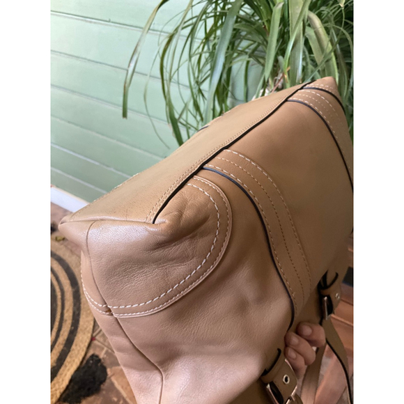Vintage Coach Hampton Tan Leather tote GUC - Picture 12 of 13